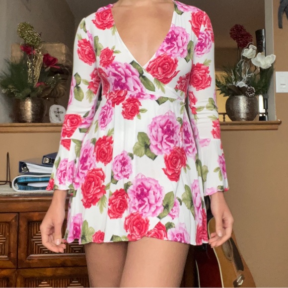 Floral Wrap Dress - Picture 2 of 9